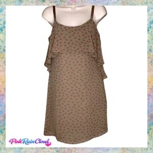 Basically Me 90s Brown & Pink Floral Pullover Dress Women’s Med